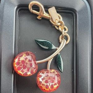 Like New Coach Cherries Bag Charm Keychain
